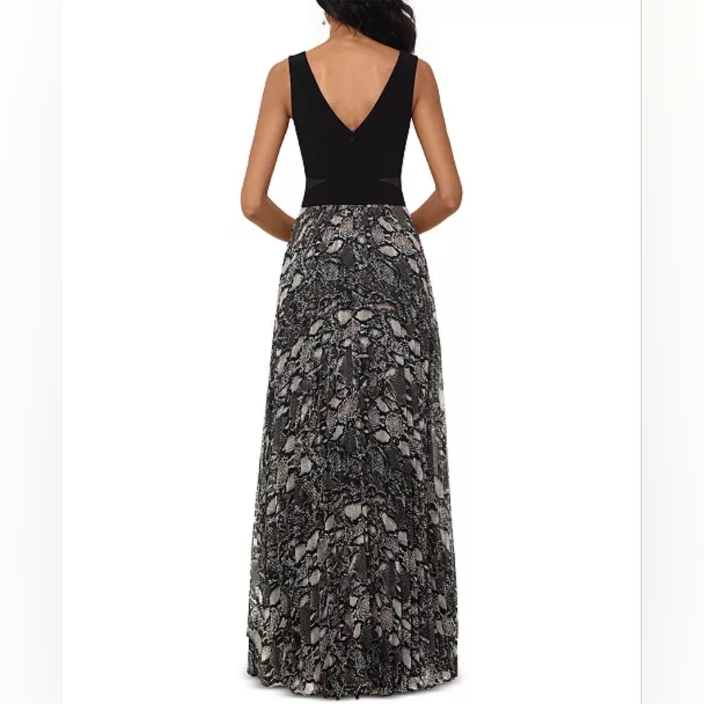 Xscape Women's Size 2 Snake Print Gown New with Tags - Picture 2 of 5